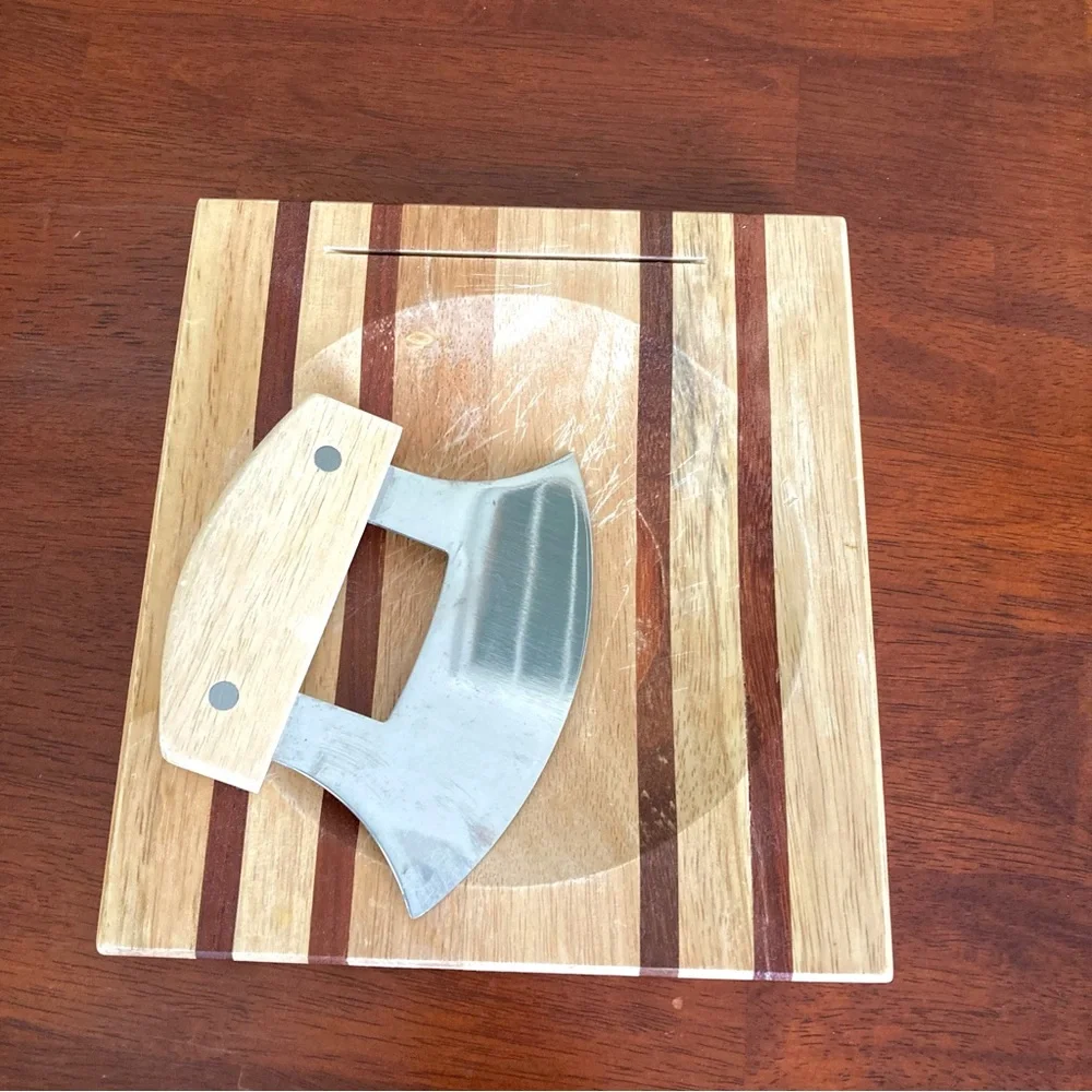 Alaska Ulu Knife and Chopping Bowl Board Set